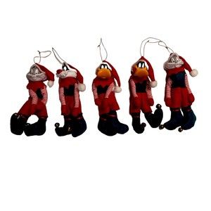 1995 Warner Bros Sylvester, Bugs And Daffy Posable Ornament Looney Tunes